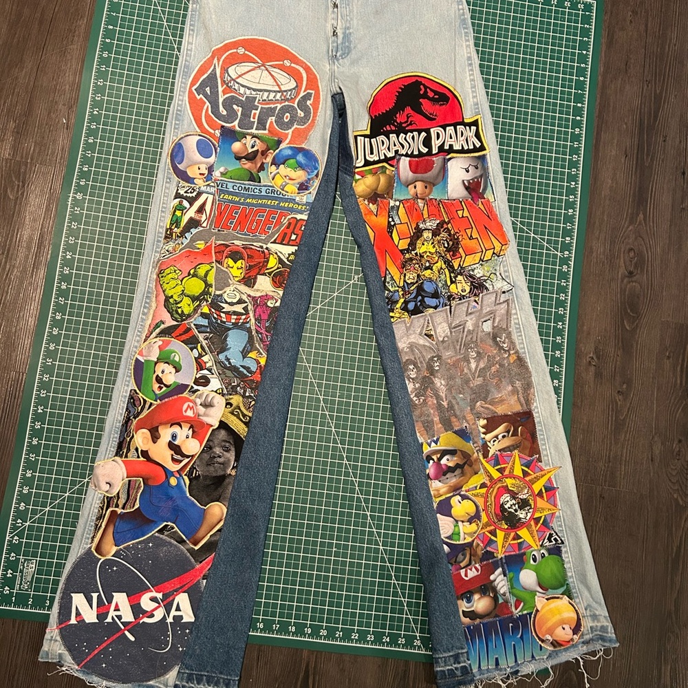 CreatedBySlim Studios: Baggy Collage Denim